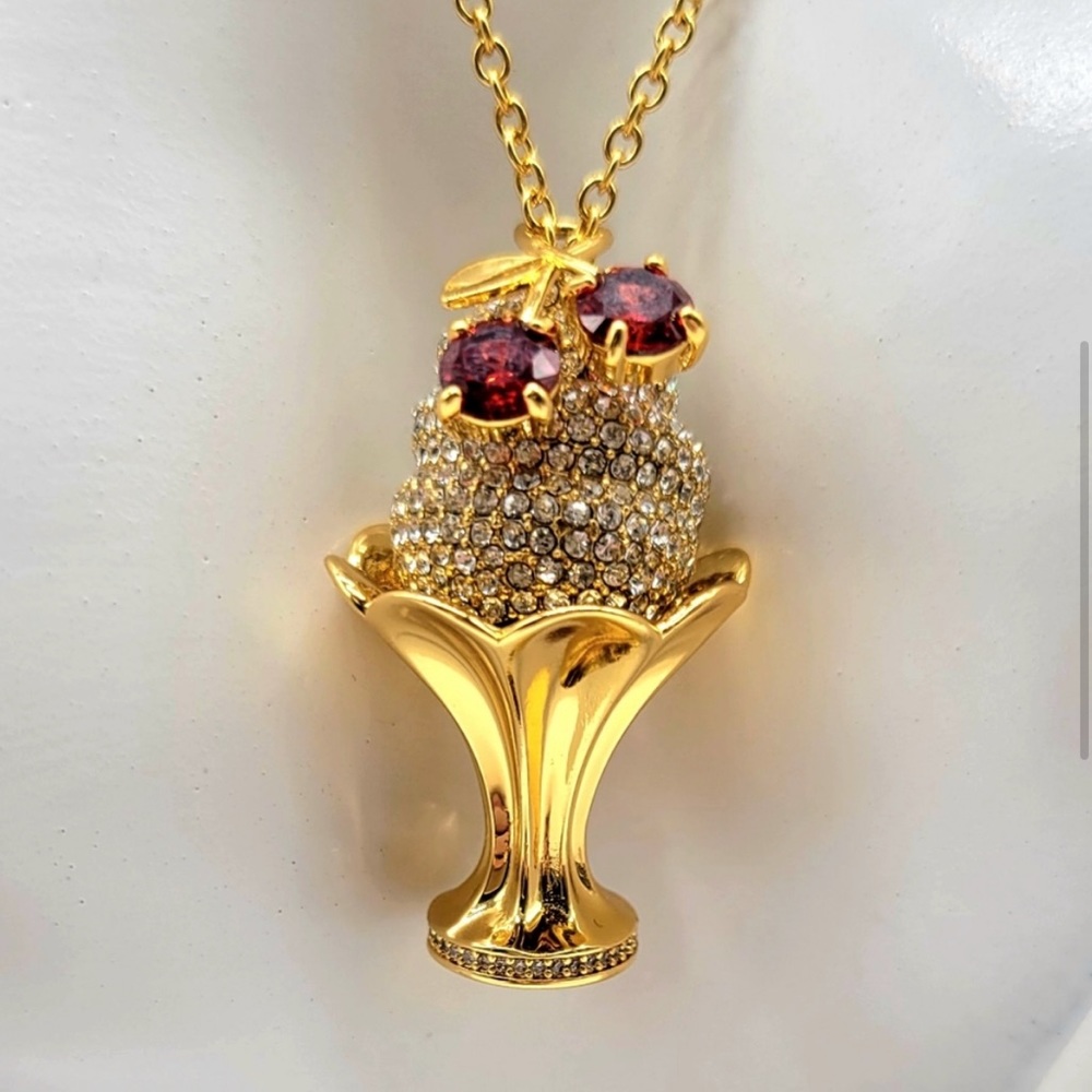 New Kate Spade ice cream sundae pendant necklace - Picture 5 of 17